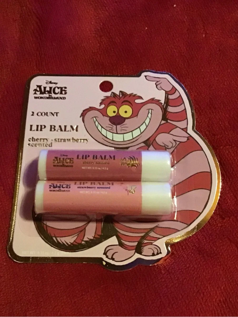 Disney Alice in Wonderland Cheshire Cat Kids Lip Gloss Bundle